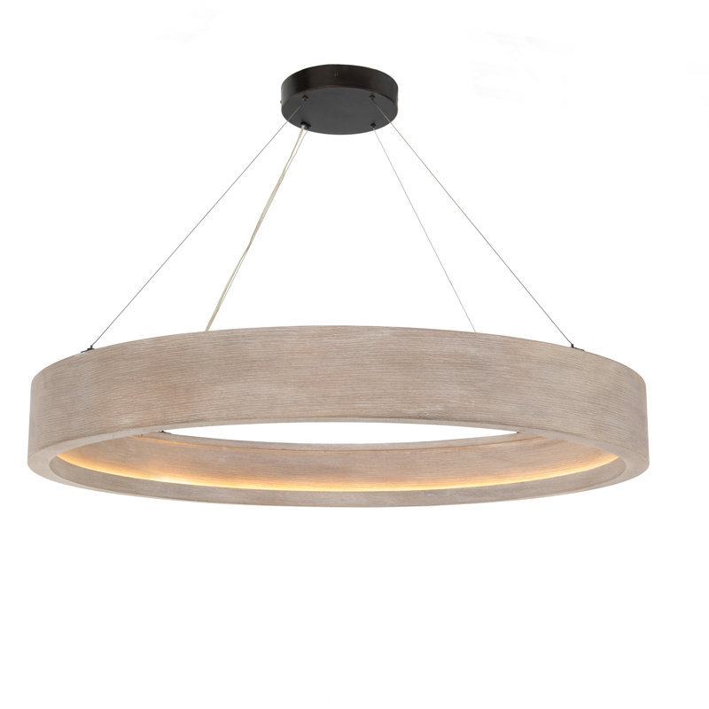 Baum 1 - Light Chandelier, 25" H x 48.5" W x 48.5" D, Black Oak