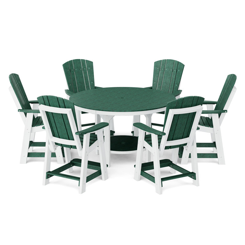Heritage Pub Counter Set, Turf Green/White, 4