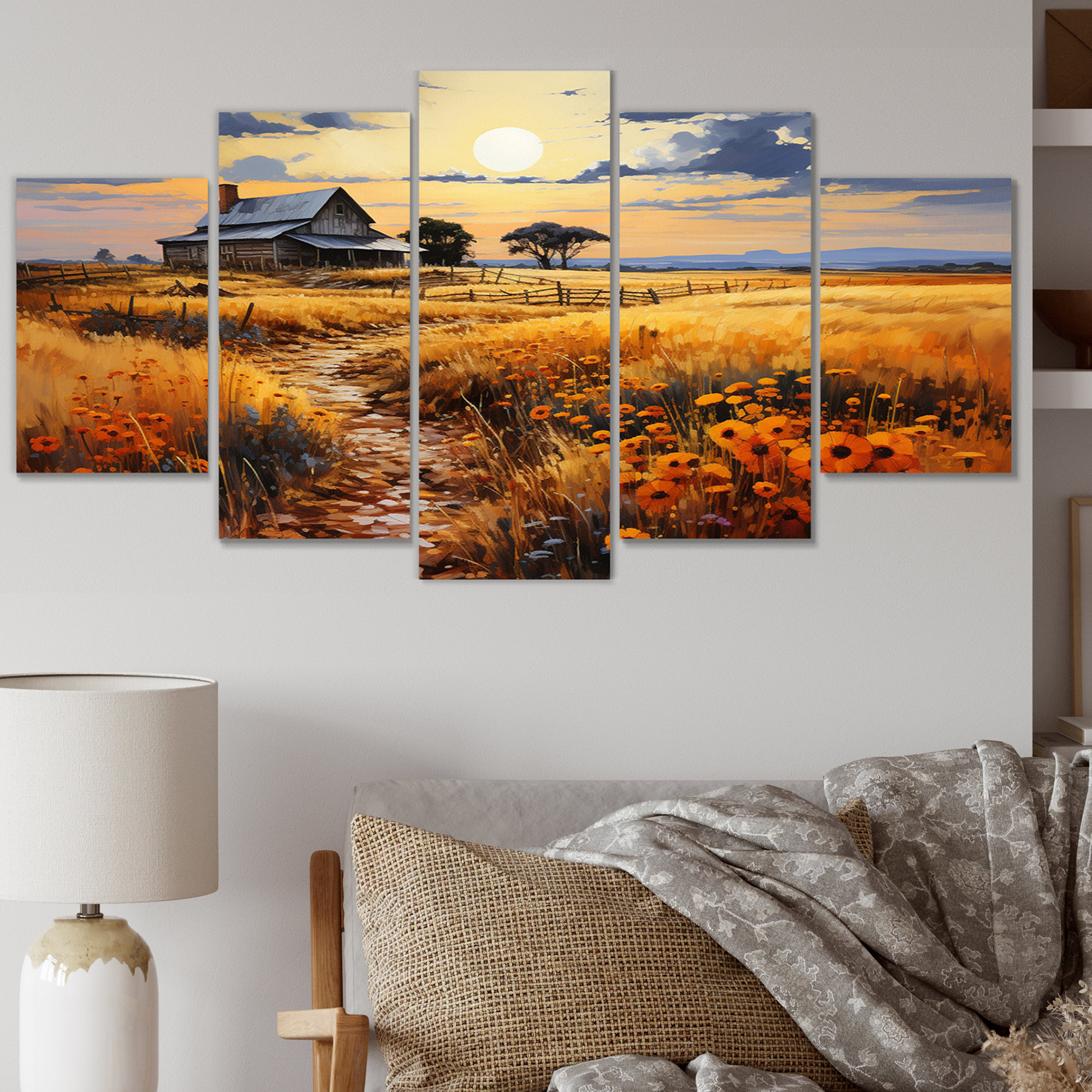 August Grove® Barn Country Legacy Pointillism II - Farmhouse Metal Wall ...