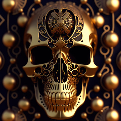 " Ornate Skull " by Stephen Chambers
