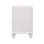 White 2-Drawer Nightstand with Elegant Acrylic Crystal Accents