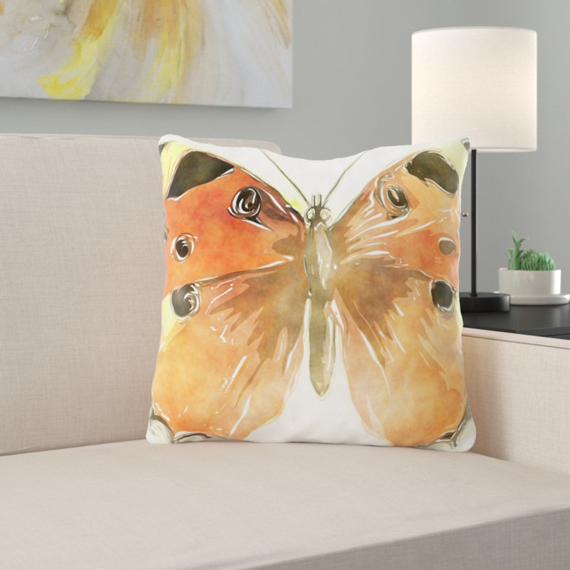 Coussin décoratif aquarelle Beretta, Microsuède, Intérieur