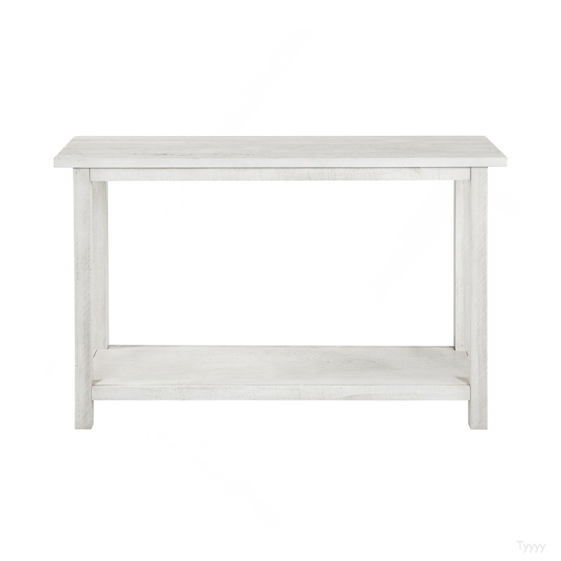 Console de canapé en bois, blanc, Blanc