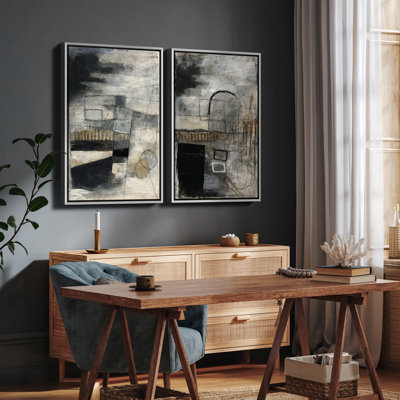 Art mural encadré, rétro, antique et classique pour chambre à coucher - 16 po x 24 po