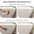 CASAINC 67" Rectangle Solid Surface Freestanding Soaking Bathtub With Center Drain and Overflow Hole, White 