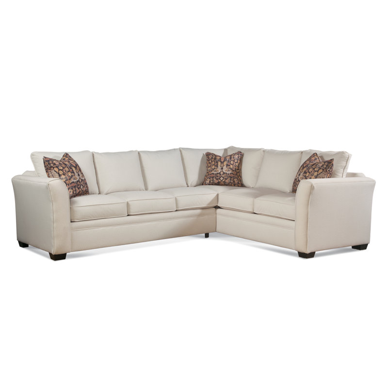 Bridgeport L Sectional, Eggshell Crypton Performance; 0884-93, Java