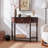 Brown Solid wood Half-circle Console Table-332247319