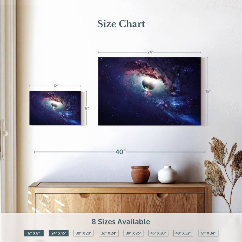 Terre d'Oberle à l'intérieur de la nébuleuse, H 16 po x l 24 po