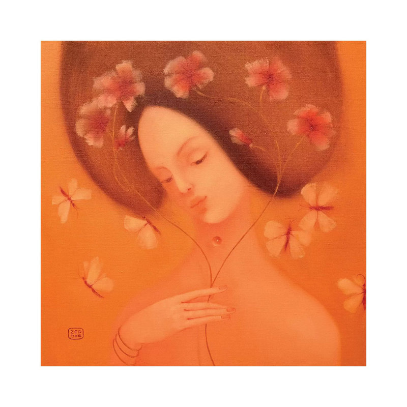 Musical Flowers by Eduard Zentsik - No Frame Gallery-Wrapped Canvas Giclée on Canvas, 45.72 cm H x 45.72 cm W