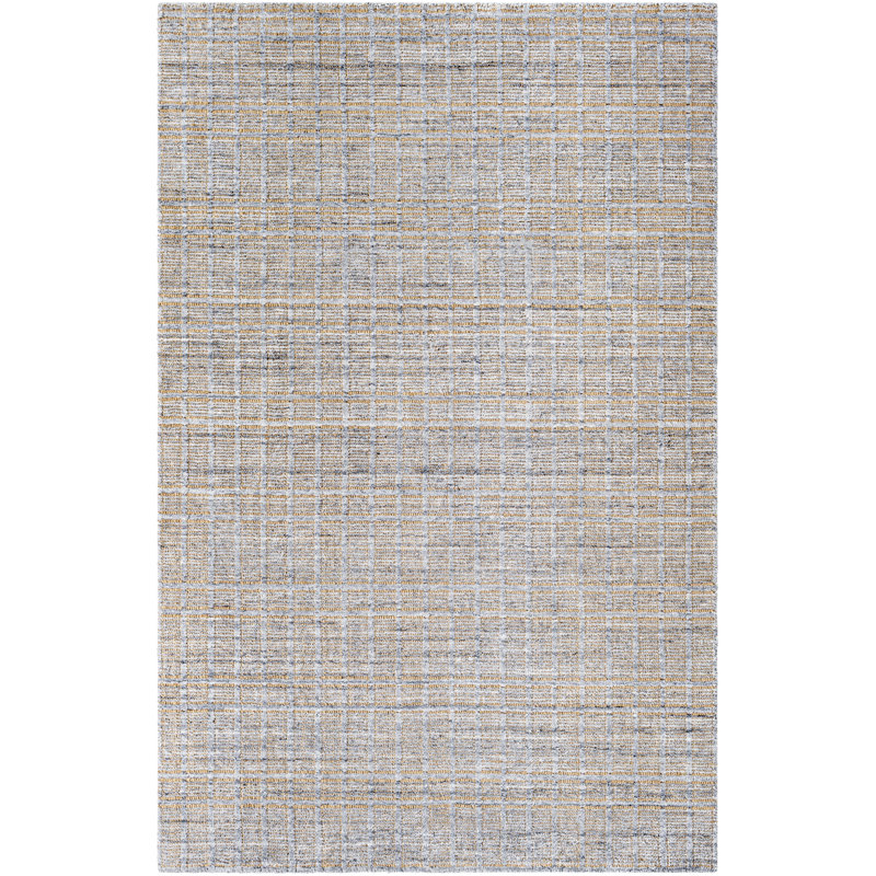Acahela Hand Tufted Plaid Indoor Rug, Rectangle 5' x 7'6"