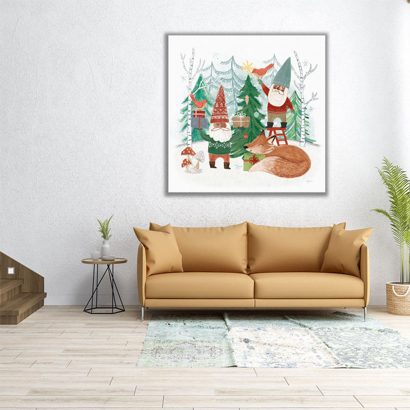 Woodland Gnomes VI - reproduction d'art sur toile, H 12 po x l 12 po