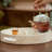 12.6 Inch Round Capiz Tray With Handles, Mother Of Pearl Serving Tray For Coffee Table & Vanity, Coastal Boho Home Decor