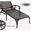 Chaise longue en aluminium coulé brun
