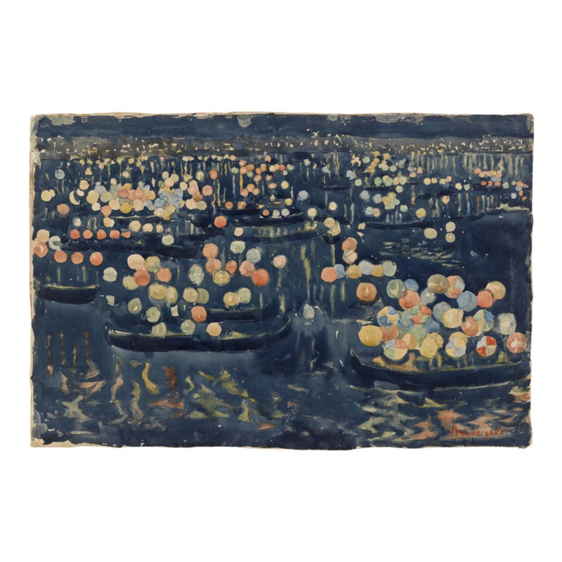«Festa del Redentore» par Maurice Brasil Prendergast - Estampe numérique, H 16 po x l 20 po