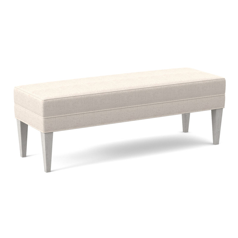 Livery Upholstered Bench, Bisque, Venice Ivory