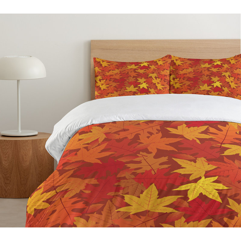 Canadiana Polyester Floral Duvet Cover, Queen Duvet Cover + 2 Pillow Shams