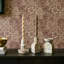 Marble White Brown Foundation Candle Holder