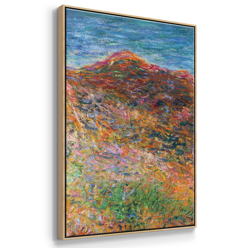Sur les falaises de Pour Ville, beau temps par Monet, reproduction sur toile 3 pièces, Naturel, H 40 po x l 78 po x P 2 po