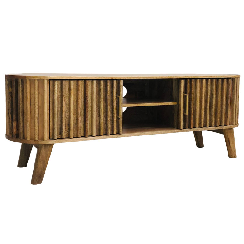 Kriemann Unfinished TV Stand with Fireplace Included