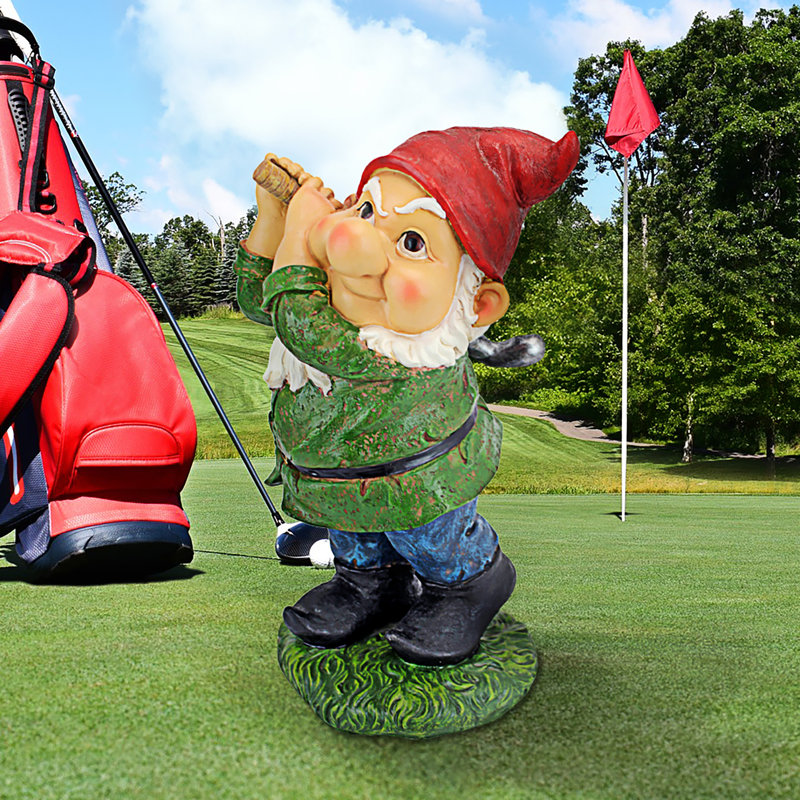 Gnome Sports Gnomes Weather Resistant UV Resistant Polyresin Garden Statue