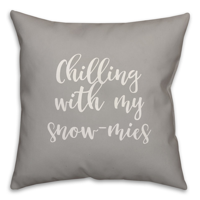Coussin snowmies , Gris, Housse de coussin