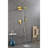 Wall Mounted Shower Valve With High Rectangular Head And Handheld - Brass Gold 3