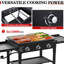 Foldable 3-Burner Gas Grill & Griddle - Powerful 45,000 BTU for Outdoor, Camping & Patio