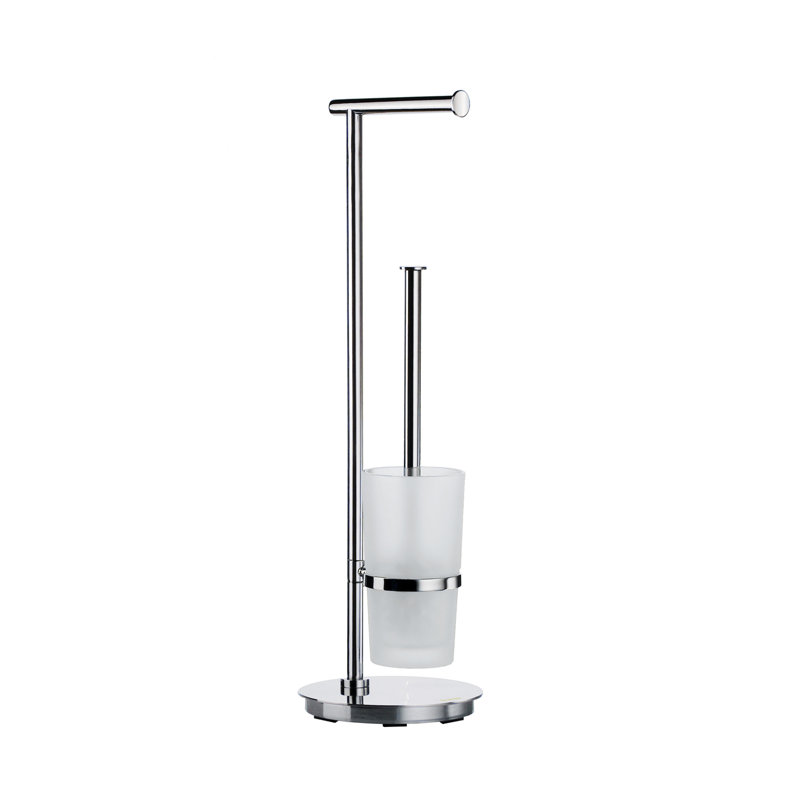 Free Standing Toilet Roll & Brush Holder