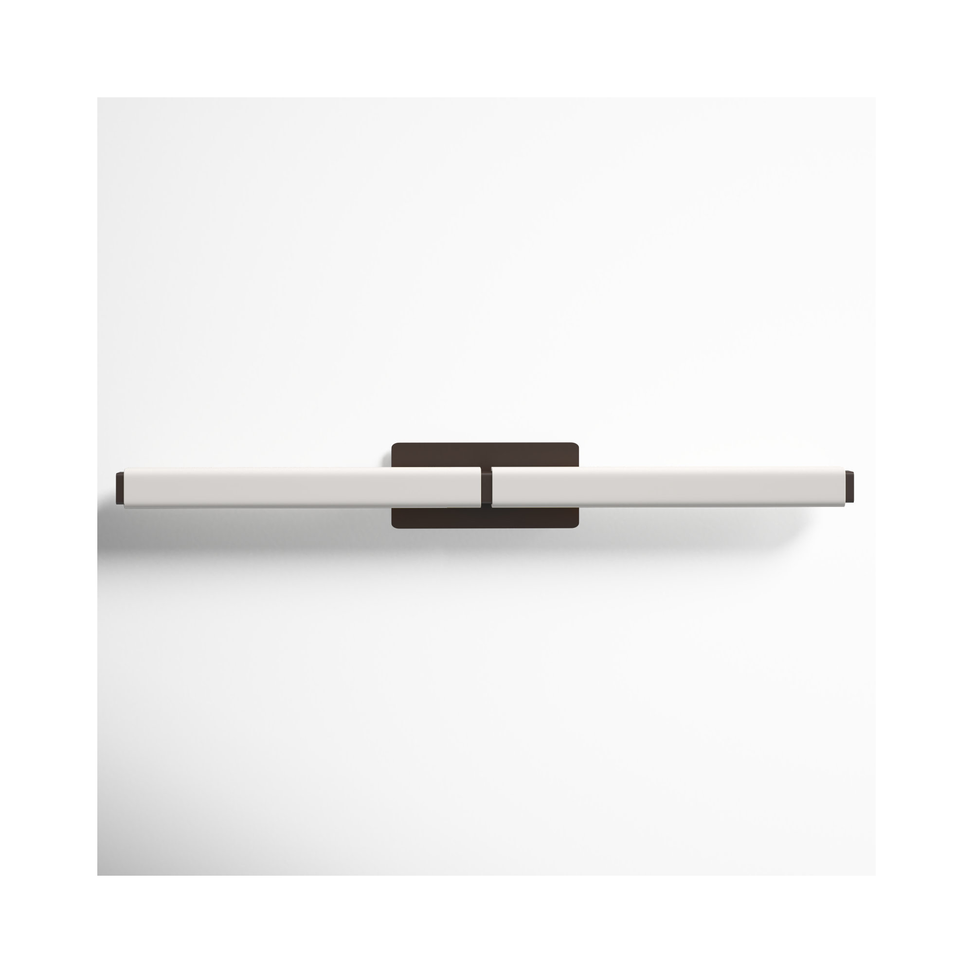 Erby Single Light Glass Dimmable LED Flush Mounted Sconce, 3000K, Bronze, 5" H x 39" W x 3" D
