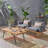 Canoga Outdoor Industrial Loveseat With Coffee Table