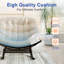 Chaise berçante d'extérieur en forme d'œuf avec coussin - salon confortable moderne pour patio, balcon, salon (blanc)
