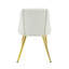 Chaise d'appoint blanche en cuir synthétique, ensemble de 2