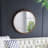Manufactured Wood Frame Vertical Round Mirror