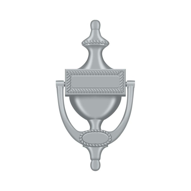 Victorian Brass Door Knocker, Brushed Chrome