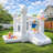 9FT Premium Oxford White Bounce House with Slide and Ball Pit