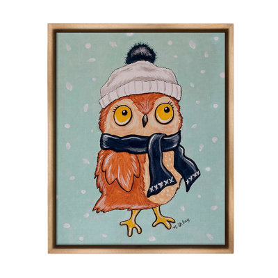«Owl And Winter Scarf» par Michelle Gilsey sur toile
