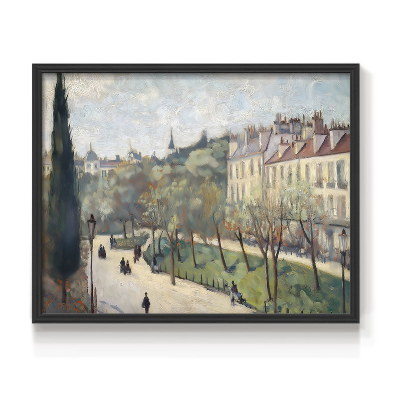 Série paysage - XXXVI - reproduction encadrée, Noir, noir, noir, noir, H 22 po x l 28 po