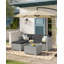 Garden Furniture Set, PE Rattan Patio Furniture Set, Outdoor Corner Sofa Couch, Handwoven Rattan Patio Conversation Set, With Cushions And Glass Table-1956882119-1956882168