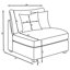Canapé modulaire rembourré 4 pièces Lafayette