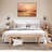 Peach Landscape by The Creative Bunch Studio Framed Canvas Wall Art Print