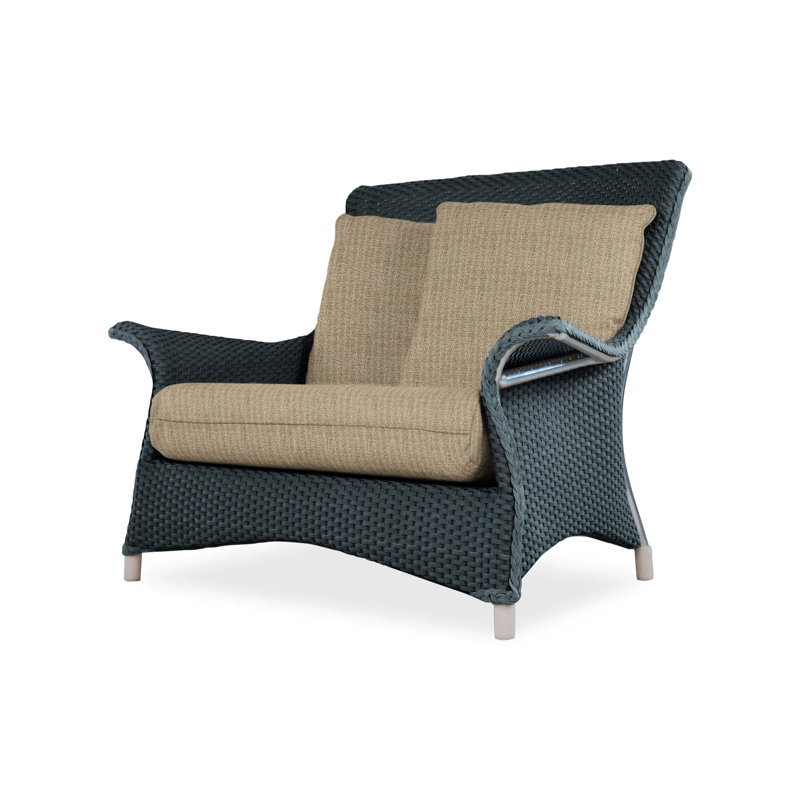 Mandalay Outdoor Lounge Chair, Loveboat Mint, Hickory