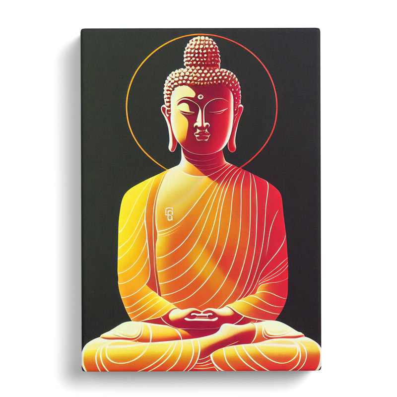 Electric Buddha - Print, Wrapped Canvas, 50cm H x 35cm W x 3cm D