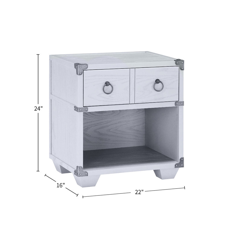 Table de chevet 1 tiroir grise pour chambre à coucher avec compartiment à fermeture manuelle