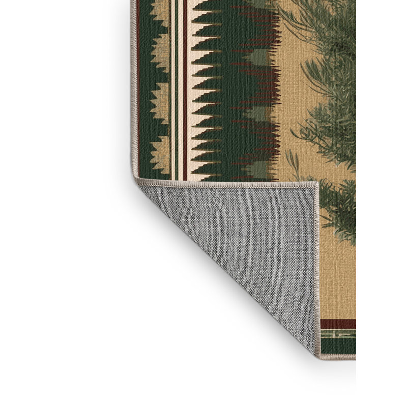  Tapis lavable en créosote Bush Southwestern, Carré 3 pi