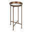 Table de bout élégante en métal argenté et blanc - Accent parfait pour les espaces de vie contemporains-97840251-97840263
