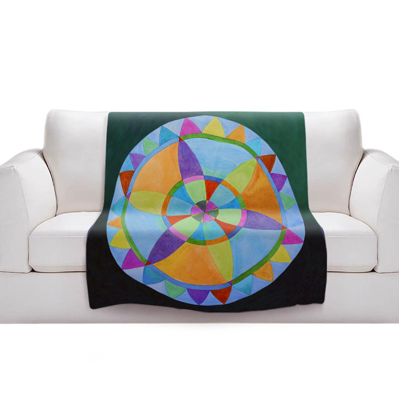 Couverture en sherpa doux mandala i, l 51 po x L 60 po