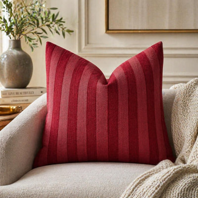 Coussin texturé lombaire texturé avec insert - Coussin décoratif moderne pour canapé, maison et maison de campagne neutre