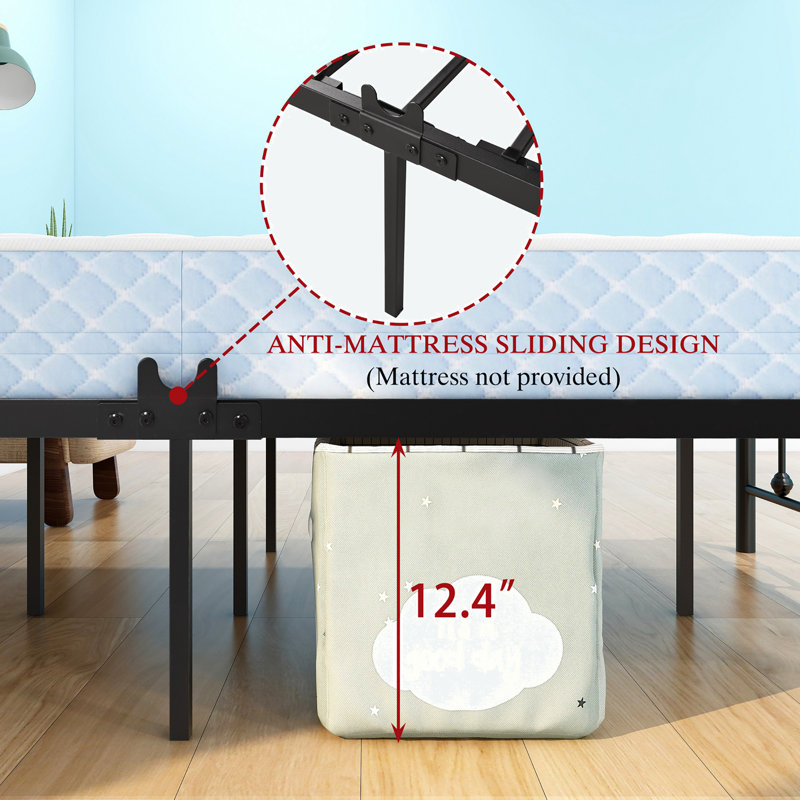Bertfriede Metal Slat Bed, Twin