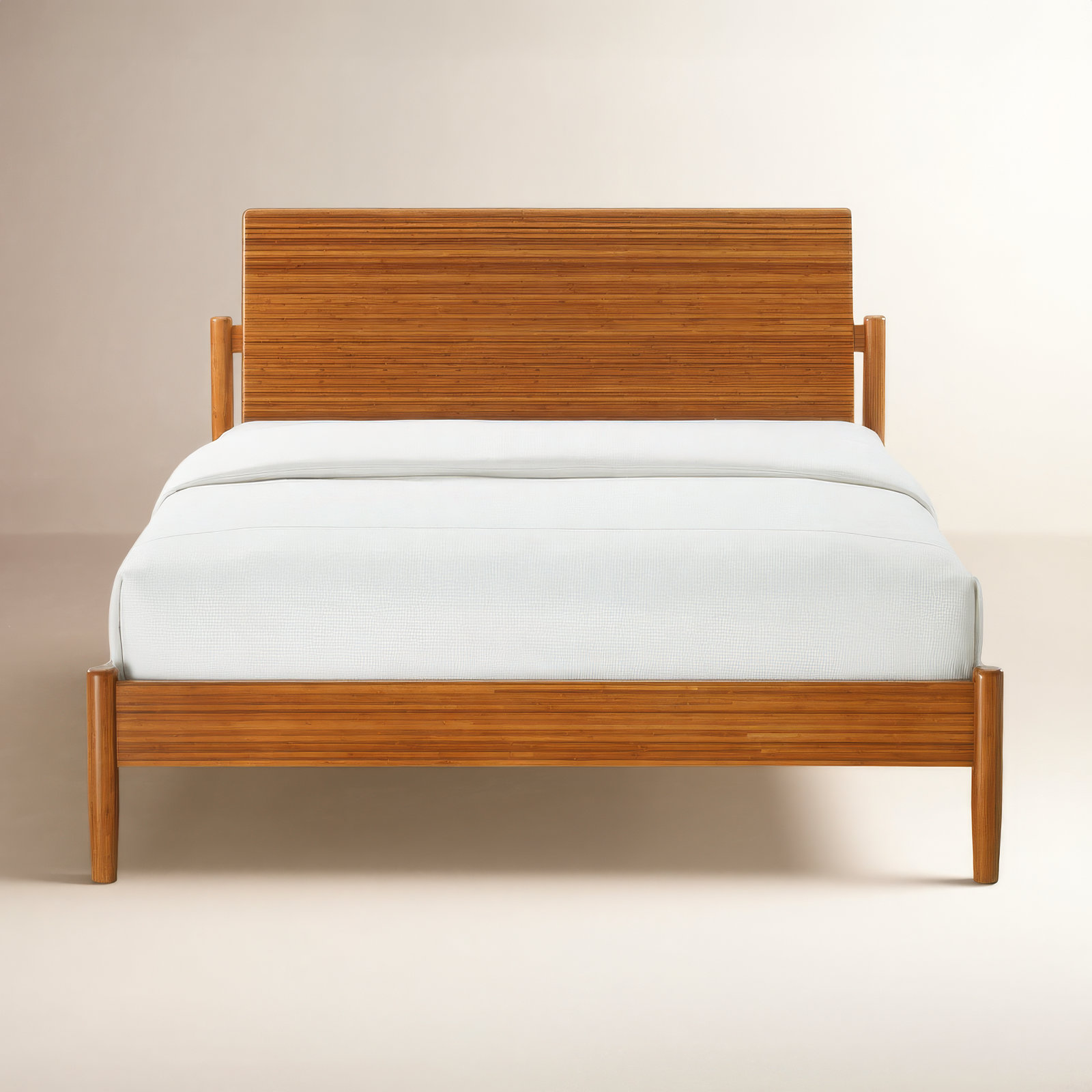 Benji Solid Wood Bed, King, Amber