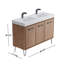 Meuble-lavabo double 48 po avec plateau en résine Lunea-627458509